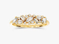 Solid Gold Multi Cut Cluster Diamond Wedding Ring