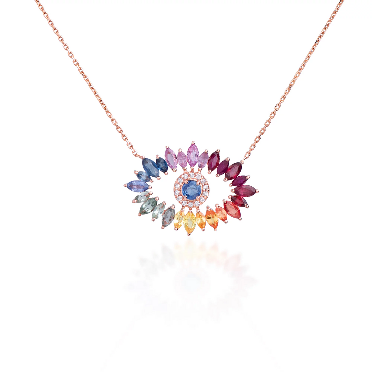 Solid Gold Festival Eye Pendant