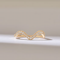 Solid Gold Diamond Alternating Pave Stacking Ring