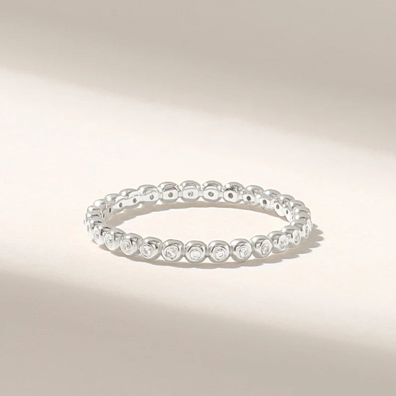 Solid Gold Ball Eternity Ring