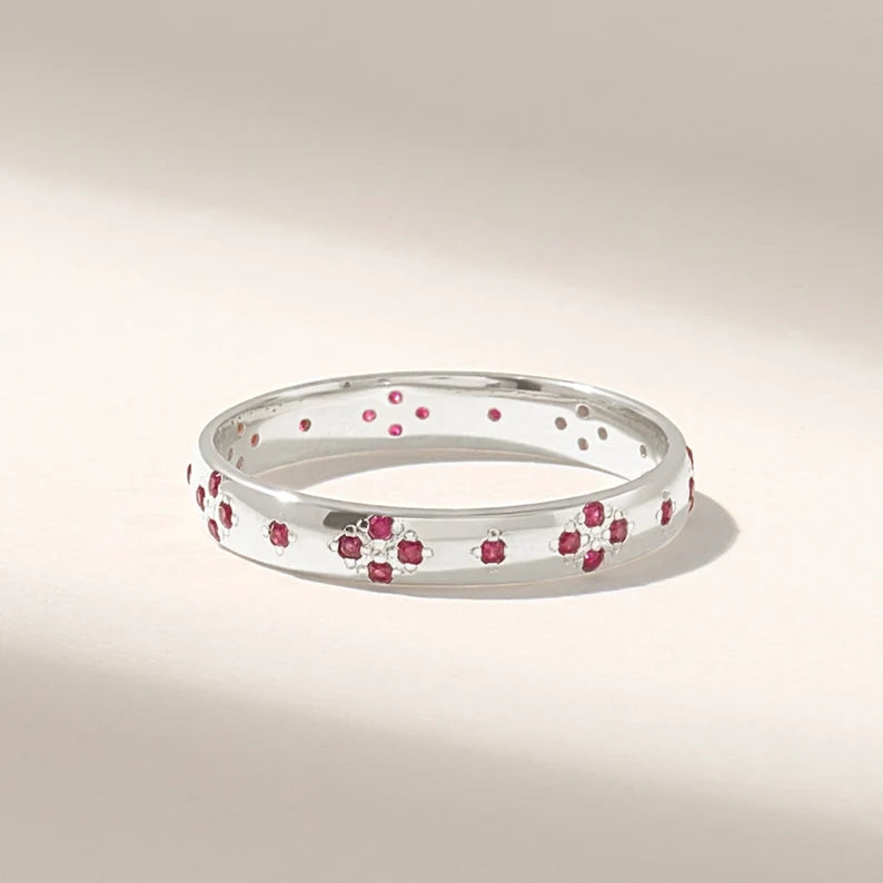 Solid Gold Ruby Wedding Band (DB7787)