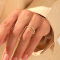 Solid Gold Pave Diamond Ring