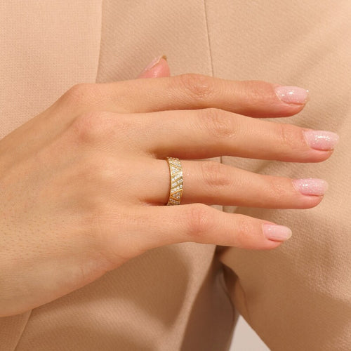 18K Solid Gold 0.46 CT Lab Grown Diamond Ring