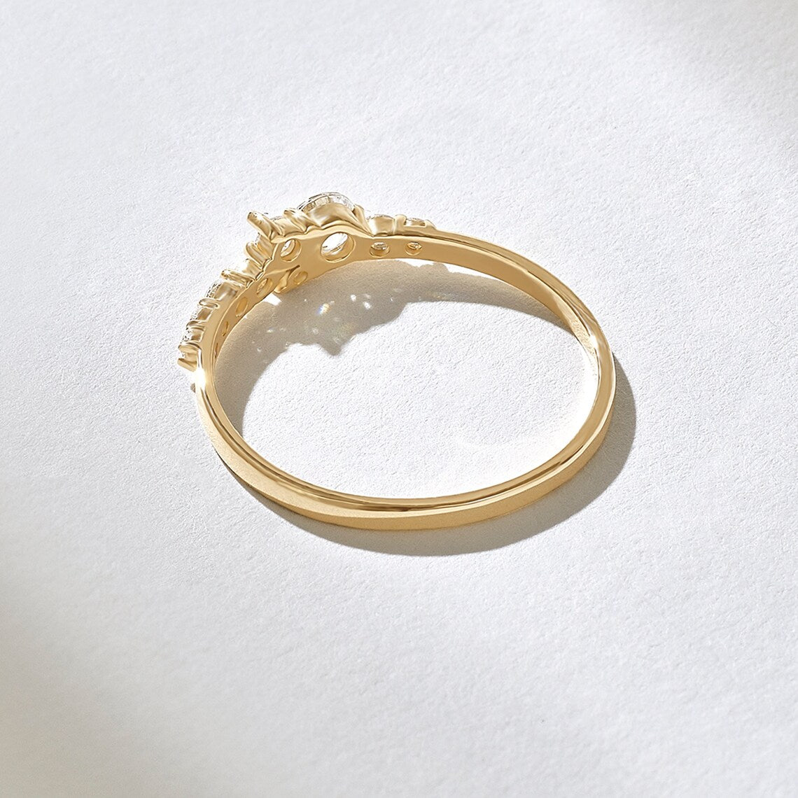 Solid Gold 0.30ctw Diamond Cluster Engagement Ring (94F192)