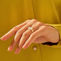 Solid Gold Emerald Cut Diamond Wedding Ring