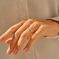 Solid Gold Ascending Diamond Front Cuff Ring