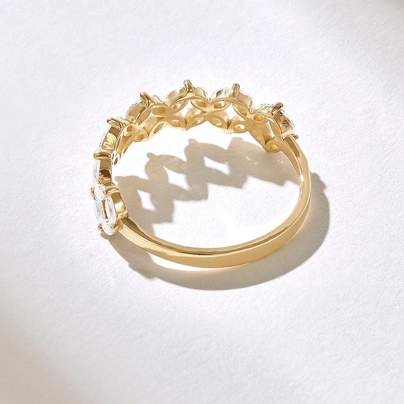 Solid Gold 0.5Ct Diamond Butterfly Ring