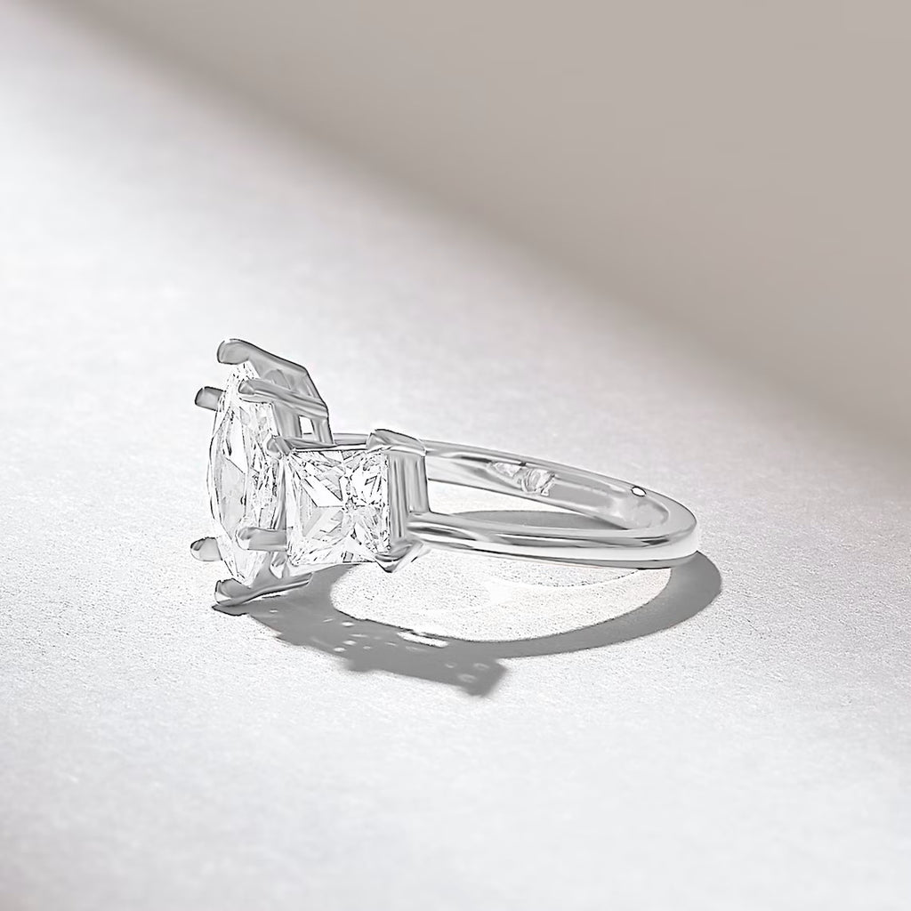 Solid Gold Toi Et Moi Diamond Ring