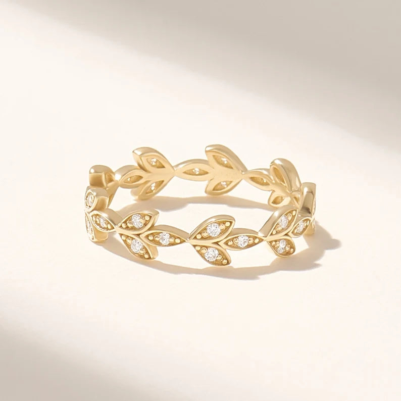 Solid Gold Vine Eternity Ring