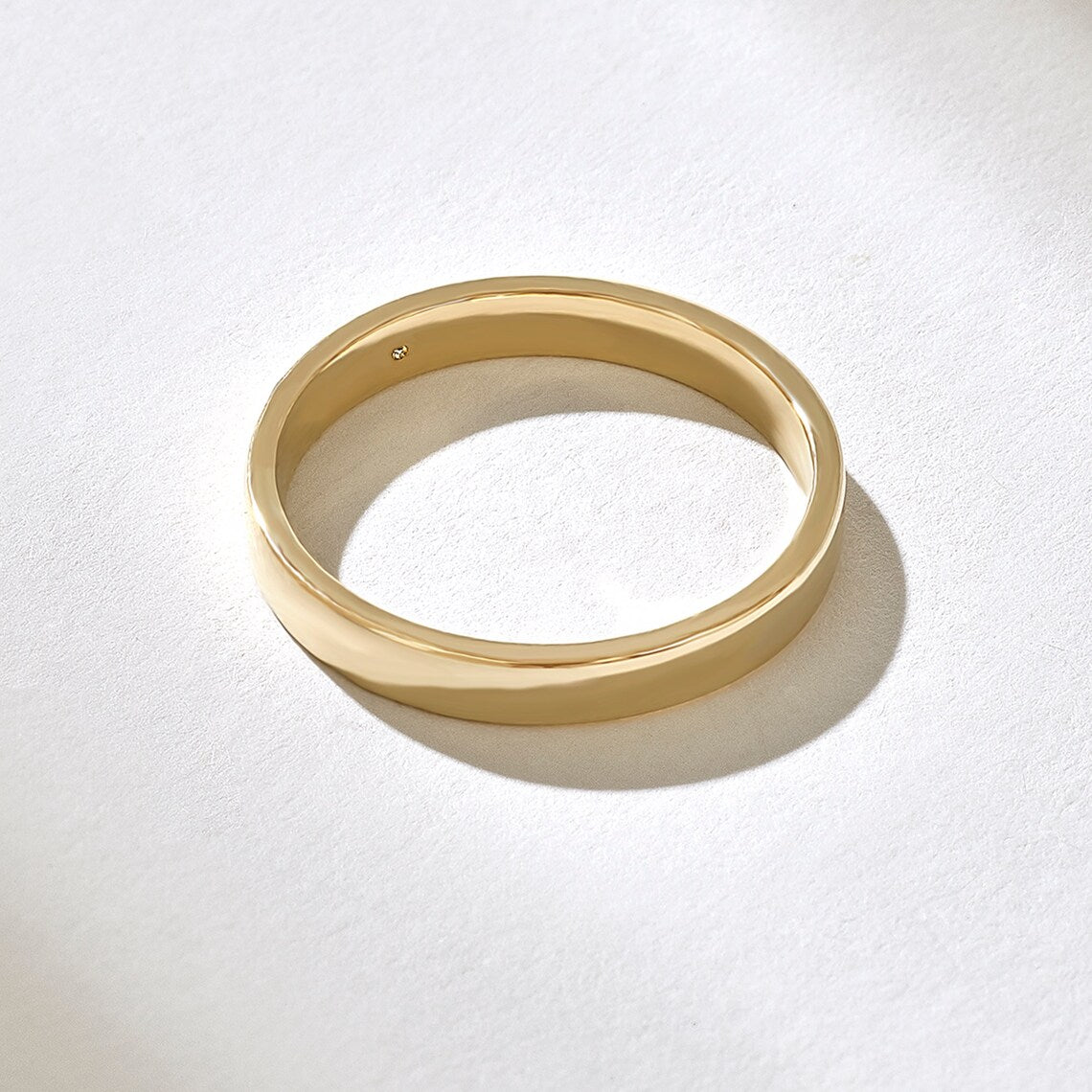Solid Gold Simple Diamond Wedding Band