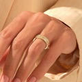 Solid Gold Patterned Wedding Band