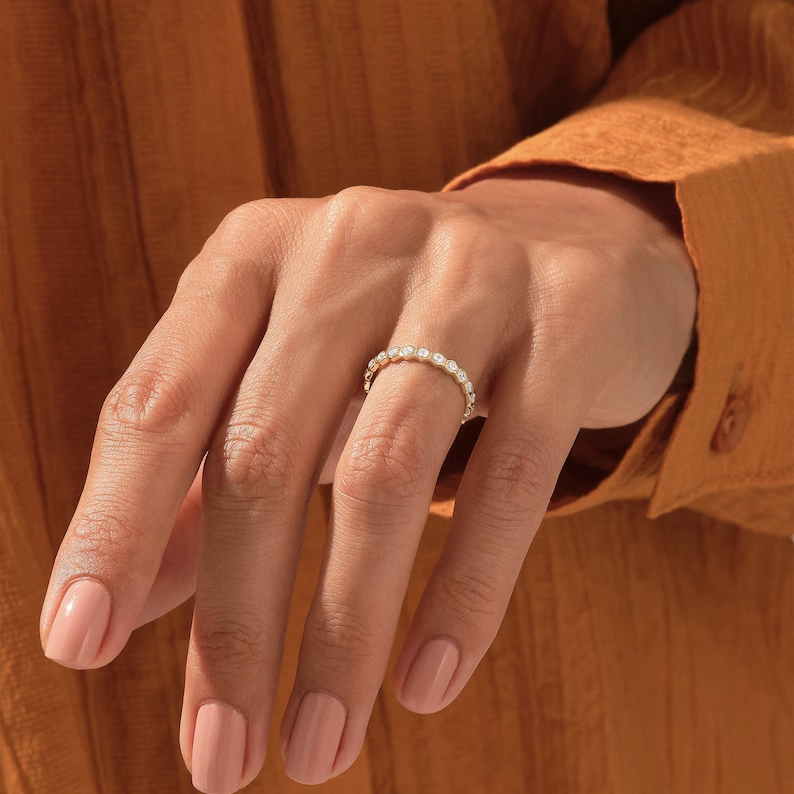 Solid Gold Diamond Eternity Wedding Ring