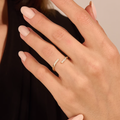Solid Gold Twisted Wrap Around Ring