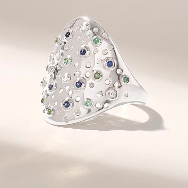 Solid Gold Statement Ring
