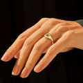 Solid Gold Evil Eye Signet Ring