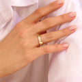 Solid Gold Diamond Half Eternity Wedding Band