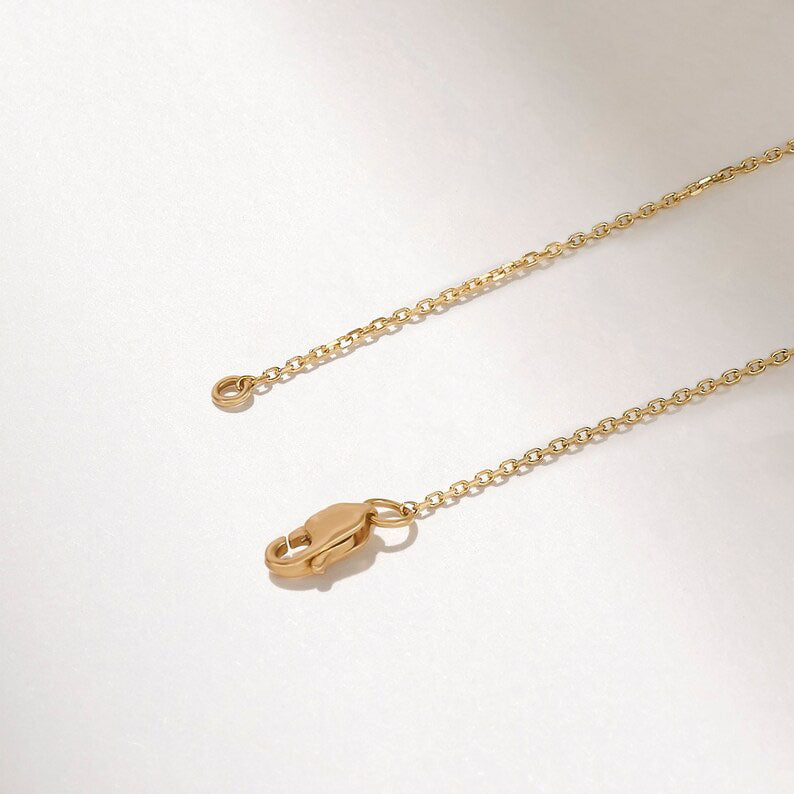 Solid Gold Diamond Leaf Pendant