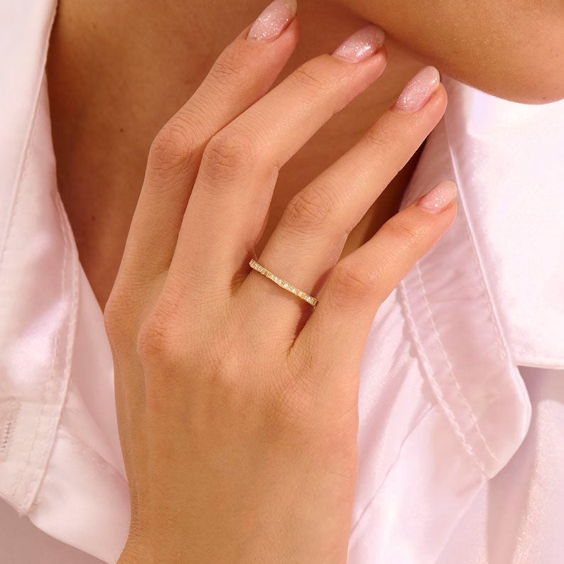 18K Solid Gold 0.16 CT Lab Grown Diamond Ring