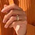 18K Solid Gold Diamond Contemporary Cuff Open Wedding Band
