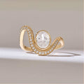 Solid Gold 1ct Oval Solitaire Diamond Ring