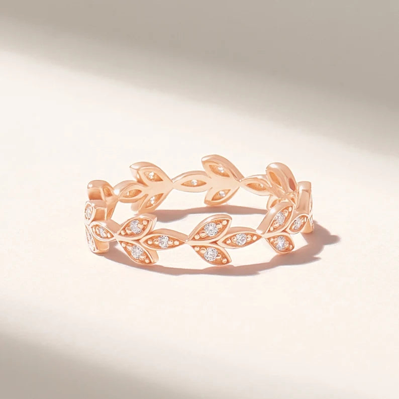 Solid Gold Vine Eternity Ring