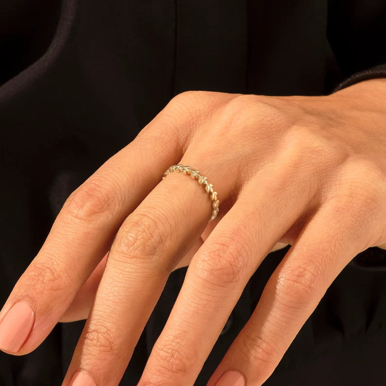 Solid Gold Leaf Band
