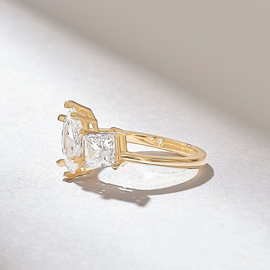 Solid Gold Toi Et Moi Diamond Ring
