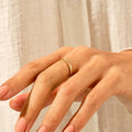 Solid Gold Golden Square Stacking Wedding Bands