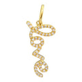 Solid Gold Love Diamond Pendant
