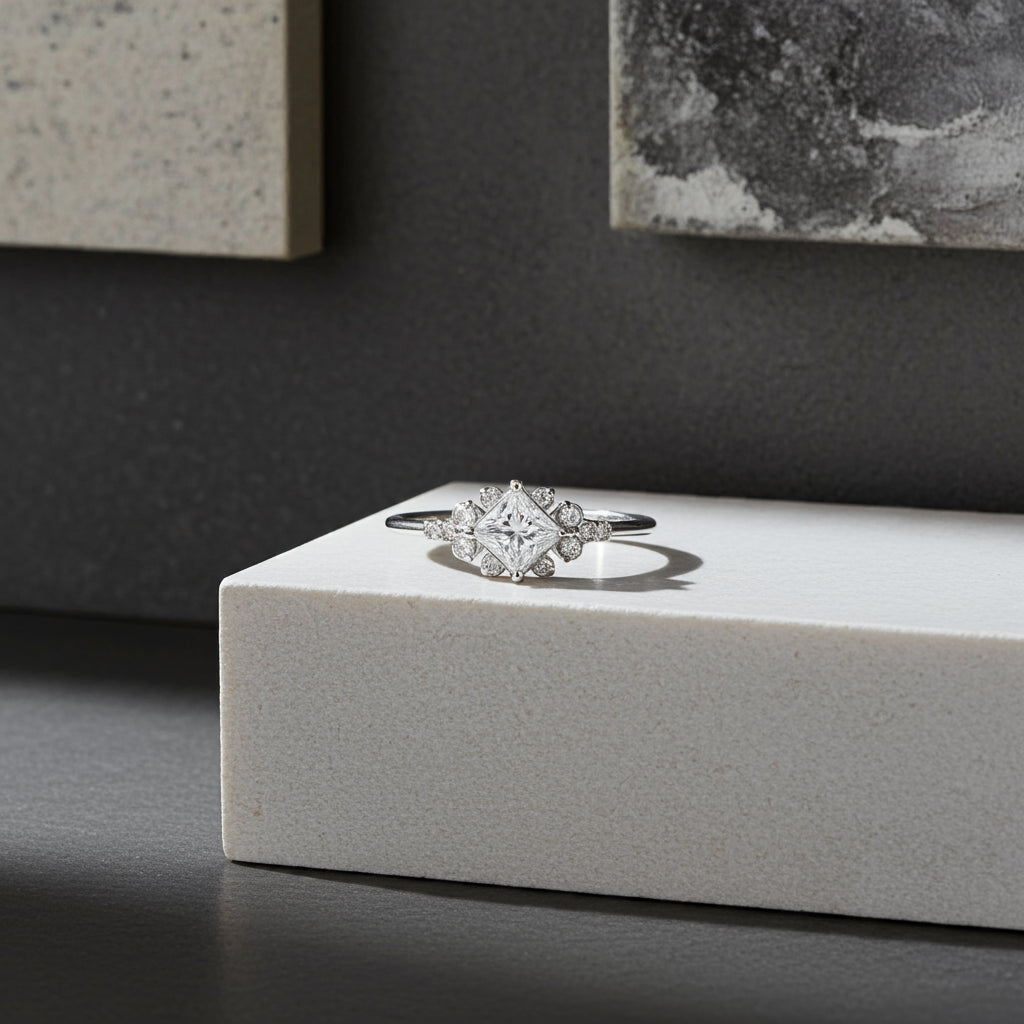 Solid Gold Closed Snowdrift Ring