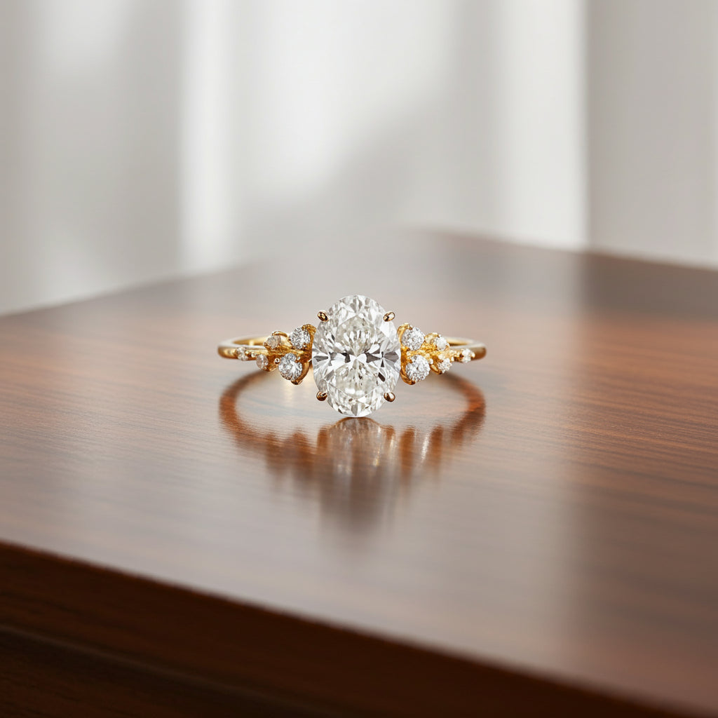 Solid Gold Lab-Grown Snowdrift Lab-Grown Diamond Ring