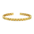 Solid Gold Multi Triangle Diamond Bangle
