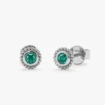 Art Deco Emerald Studs - Image 2