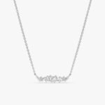 Baguette Natural Diamond Cluster Necklace - Image 2