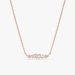Baguette Natural Diamond Cluster Necklace - Image 3