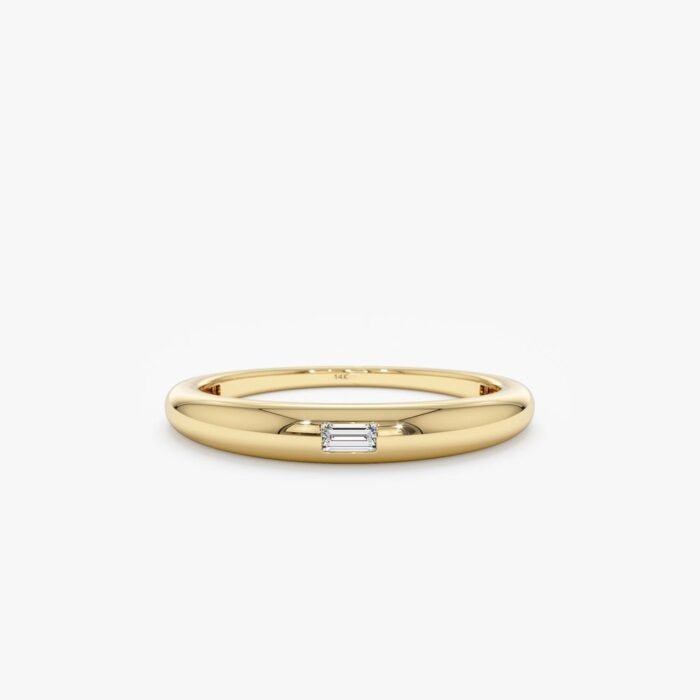 Baguette Diamond Dome Ring