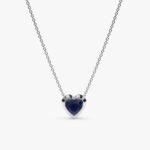 Blue Sapphire Heart Necklace - Image 2