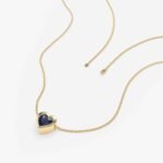 Blue Sapphire Heart Necklace - Image 4