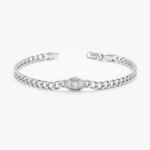 Bold Diamond Eye Cuban Chain Bracelet - Image 2