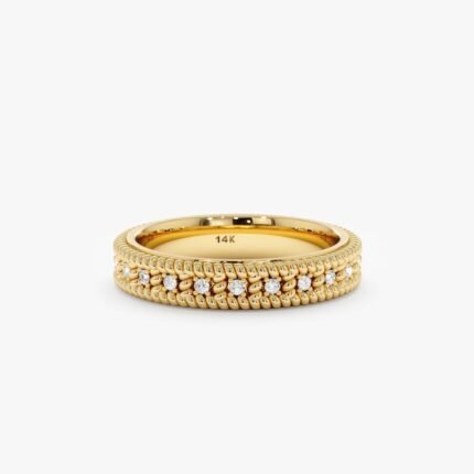 Braided Diamond Eternity Band