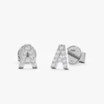 Capital Letter Diamond Studs - Image 2