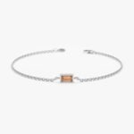 14k Solid Gold Citrine Birthstone Bracelet - Image 2