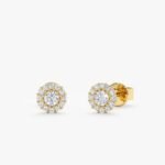 Classic Diamond Halo Studs