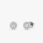 Classic Natural Diamond Halo Studs - Image 2