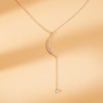 Crescent Diamond Lariat Necklace - Image 6