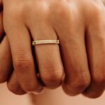 14K Solid Gold Cuban Chain Natural Diamond ID Ring - Image 6