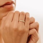 14K Solid Gold Cuban Chain Natural Diamond ID Ring - Image 3