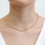 Cuban Chain Natural Diamond Name Necklace - Image 5