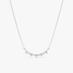 Curved Diamond Bar Necklace - Image 6