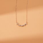 Curved Diamond Bar Necklace - Image 2